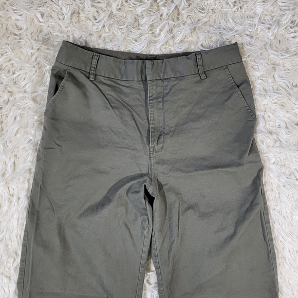Good American - Good Ease Wide Leg Twill Pants Green Olive - Size 6/28 - Picture 3 of 16